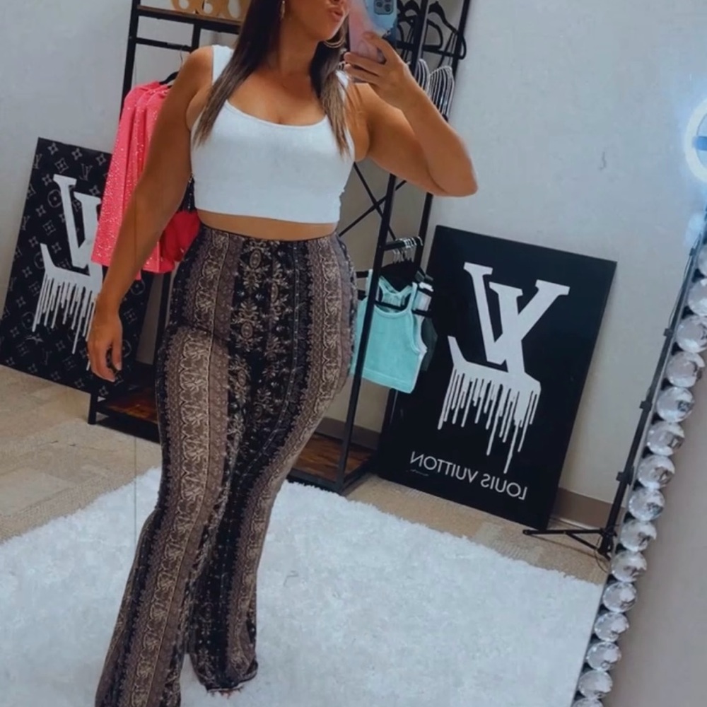 Women's Patterned Flare Pants